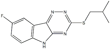 2H-1,2,4-Triazino[5,6-b]indole,8-fluoro-3-[(2-methylpropyl)thio]-(9CI) Struktur