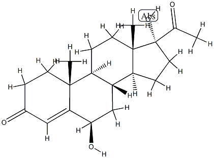 6β,17α-Dihydroxyprogesterone Struktur