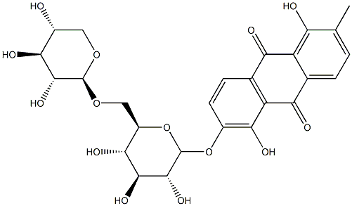 Morindone-6-O-β-D-primeveroside Struktur