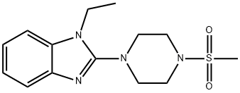 1H-Benzimidazole,1-ethyl-2-[4-(methylsulfonyl)-1-piperazinyl]-(9CI) Struktur