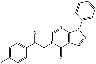 4H-Pyrazolo[3,4-d]pyrimidin-4-one,1,5-dihydro-5-[2-(4-methylphenyl)-2-oxoethyl]-1-phenyl-(9CI) Struktur