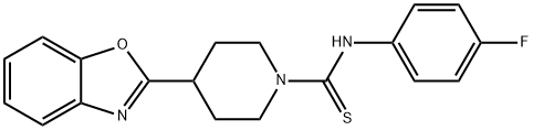 1-Piperidinecarbothioamide,4-(2-benzoxazolyl)-N-(4-fluorophenyl)-(9CI) Struktur