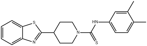 1-Piperidinecarbothioamide,4-(2-benzothiazolyl)-N-(3,4-dimethylphenyl)-(9CI) Struktur