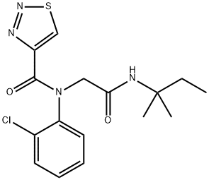 1,2,3-Thiadiazole-4-carboxamide,N-(2-chlorophenyl)-N-[2-[(1,1-dimethylpropyl)amino]-2-oxoethyl]-(9CI) Struktur