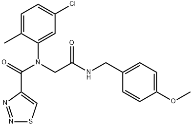 1,2,3-Thiadiazole-4-carboxamide,N-(5-chloro-2-methylphenyl)-N-[2-[[(4-methoxyphenyl)methyl]amino]-2-oxoethyl]-(9CI) Struktur