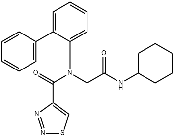 1,2,3-Thiadiazole-4-carboxamide,N-[1,1-biphenyl]-2-yl-N-[2-(cyclohexylamino)-2-oxoethyl]-(9CI) Struktur