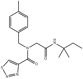 1,2,3-Thiadiazole-4-carboxamide,N-[2-[(1,1-dimethylpropyl)amino]-2-oxoethyl]-N-[(4-methylphenyl)methyl]-(9CI) Struktur