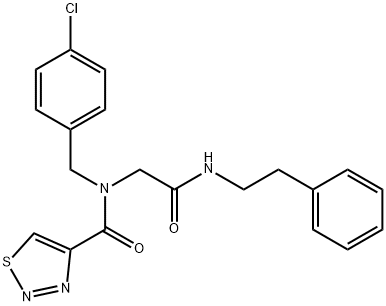 1,2,3-Thiadiazole-4-carboxamide,N-[(4-chlorophenyl)methyl]-N-[2-oxo-2-[(2-phenylethyl)amino]ethyl]-(9CI) Struktur