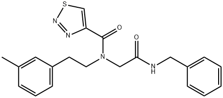 1,2,3-Thiadiazole-4-carboxamide,N-[2-(3-methylphenyl)ethyl]-N-[2-oxo-2-[(phenylmethyl)amino]ethyl]-(9CI) Struktur