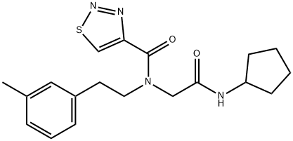 1,2,3-Thiadiazole-4-carboxamide,N-[2-(cyclopentylamino)-2-oxoethyl]-N-[2-(3-methylphenyl)ethyl]-(9CI) Struktur