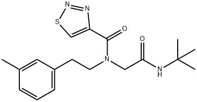 1,2,3-Thiadiazole-4-carboxamide,N-[2-[(1,1-dimethylethyl)amino]-2-oxoethyl]-N-[2-(3-methylphenyl)ethyl]-(9CI) Struktur