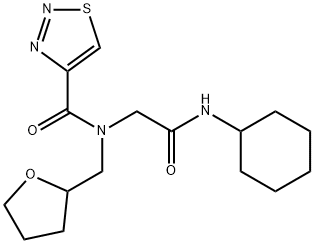 1,2,3-Thiadiazole-4-carboxamide,N-[2-(cyclohexylamino)-2-oxoethyl]-N-[(tetrahydro-2-furanyl)methyl]-(9CI) Struktur