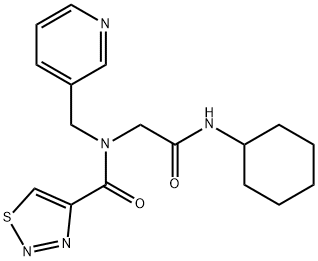 1,2,3-Thiadiazole-4-carboxamide,N-[2-(cyclohexylamino)-2-oxoethyl]-N-(3-pyridinylmethyl)-(9CI) Struktur