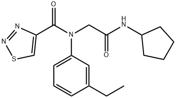 1,2,3-Thiadiazole-4-carboxamide,N-[2-(cyclopentylamino)-2-oxoethyl]-N-(3-ethylphenyl)-(9CI) Struktur