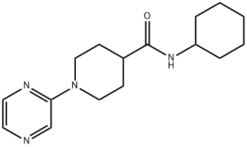 4-Piperidinecarboxamide,N-cyclohexyl-1-pyrazinyl-(9CI) Struktur