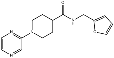 4-Piperidinecarboxamide,N-(2-furanylmethyl)-1-pyrazinyl-(9CI) Struktur