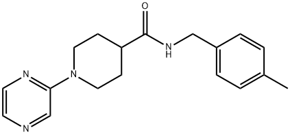 4-Piperidinecarboxamide,N-[(4-methylphenyl)methyl]-1-pyrazinyl-(9CI) Struktur