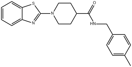 4-Piperidinecarboxamide,1-(2-benzothiazolyl)-N-[(4-methylphenyl)methyl]-(9CI) Struktur