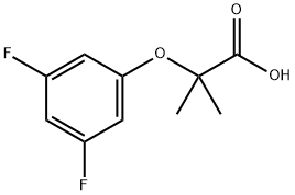 2-(3,5-Difluoro-phenoxy)-2-methyl-propionic acid Struktur