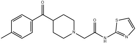 1-Piperidineacetamide,4-(4-methylbenzoyl)-N-2-thiazolyl-(9CI) Struktur