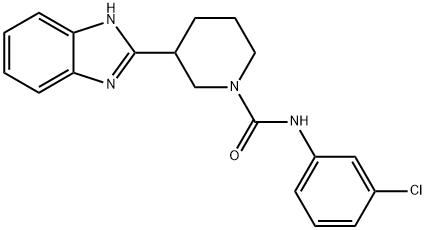 1-Piperidinecarboxamide,3-(1H-benzimidazol-2-yl)-N-(3-chlorophenyl)-(9CI) Struktur