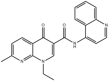 1,8-Naphthyridine-3-carboxamide,1-ethyl-1,4-dihydro-7-methyl-4-oxo-N-4-quinolinyl-(9CI) Struktur