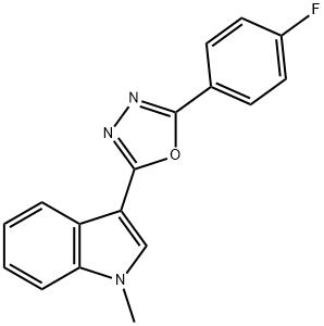 1H-Indole,3-[5-(4-fluorophenyl)-1,3,4-oxadiazol-2-yl]-1-methyl-(9CI) Struktur