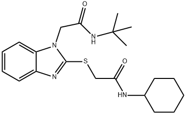 1H-Benzimidazole-1-acetamide,2-[[2-(cyclohexylamino)-2-oxoethyl]thio]-N-(1,1-dimethylethyl)-(9CI) Struktur