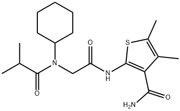 3-Thiophenecarboxamide,2-[[[cyclohexyl(2-methyl-1-oxopropyl)amino]acetyl]amino]-4,5-dimethyl-(9CI) Struktur