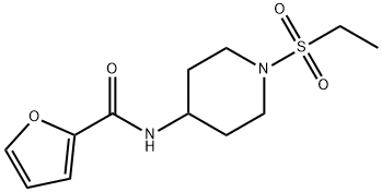 2-Furancarboxamide,N-[1-(ethylsulfonyl)-4-piperidinyl]-(9CI) Struktur