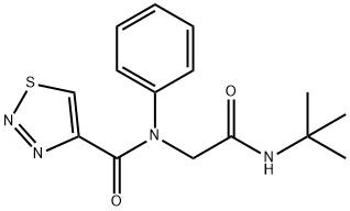 1,2,3-Thiadiazole-4-carboxamide,N-[2-[(1,1-dimethylethyl)amino]-2-oxoethyl]-N-phenyl-(9CI) Struktur