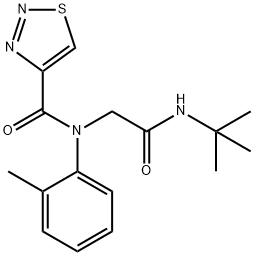 1,2,3-Thiadiazole-4-carboxamide,N-[2-[(1,1-dimethylethyl)amino]-2-oxoethyl]-N-(2-methylphenyl)-(9CI) Struktur