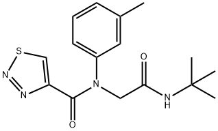 1,2,3-Thiadiazole-4-carboxamide,N-[2-[(1,1-dimethylethyl)amino]-2-oxoethyl]-N-(3-methylphenyl)-(9CI) Struktur