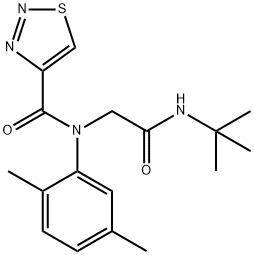 1,2,3-Thiadiazole-4-carboxamide,N-[2-[(1,1-dimethylethyl)amino]-2-oxoethyl]-N-(2,5-dimethylphenyl)-(9CI) Struktur