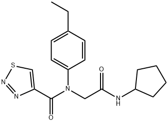 1,2,3-Thiadiazole-4-carboxamide,N-[2-(cyclopentylamino)-2-oxoethyl]-N-(4-ethylphenyl)-(9CI) Struktur