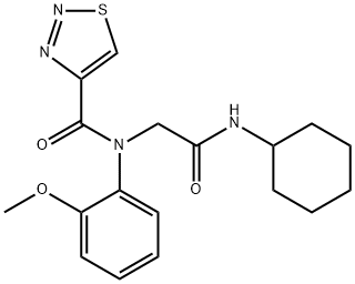 1,2,3-Thiadiazole-4-carboxamide,N-[2-(cyclohexylamino)-2-oxoethyl]-N-(2-methoxyphenyl)-(9CI) Struktur