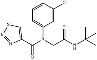 1,2,3-Thiadiazole-4-carboxamide,N-(3-chlorophenyl)-N-[2-[(1,1-dimethylethyl)amino]-2-oxoethyl]-(9CI) Struktur