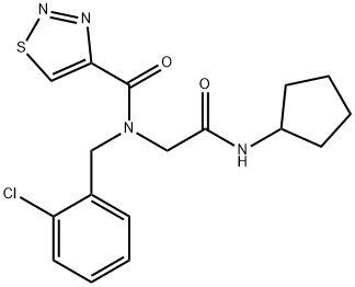 1,2,3-Thiadiazole-4-carboxamide,N-[(2-chlorophenyl)methyl]-N-[2-(cyclopentylamino)-2-oxoethyl]-(9CI) Struktur