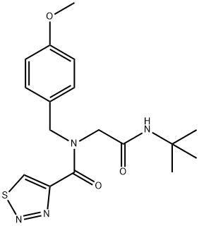 1,2,3-Thiadiazole-4-carboxamide,N-[2-[(1,1-dimethylethyl)amino]-2-oxoethyl]-N-[(4-methoxyphenyl)methyl]-(9CI) Struktur