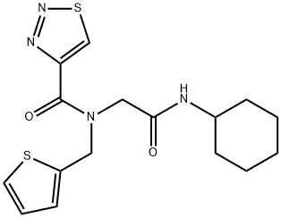 1,2,3-Thiadiazole-4-carboxamide,N-[2-(cyclohexylamino)-2-oxoethyl]-N-(2-thienylmethyl)-(9CI) Struktur