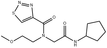 1,2,3-Thiadiazole-4-carboxamide,N-[2-(cyclopentylamino)-2-oxoethyl]-N-(2-methoxyethyl)-(9CI) Struktur