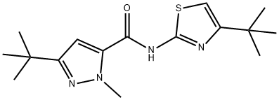 1H-Pyrazole-5-carboxamide,3-(1,1-dimethylethyl)-N-[4-(1,1-dimethylethyl)-2-thiazolyl]-1-methyl-(9CI) Struktur