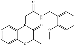 4H-1,4-Benzoxazine-4-acetamide,2,3-dihydro-N-[(2-methoxyphenyl)methyl]-2-methyl-3-oxo-(9CI) Struktur