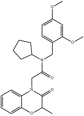 4H-1,4-Benzoxazine-4-acetamide,N-cyclopentyl-N-[(2,4-dimethoxyphenyl)methyl]-2,3-dihydro-2-methyl-3-oxo-(9CI) Struktur