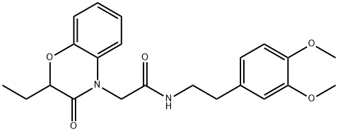 4H-1,4-Benzoxazine-4-acetamide,N-[2-(3,4-dimethoxyphenyl)ethyl]-2-ethyl-2,3-dihydro-3-oxo-(9CI) Struktur