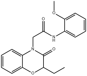 4H-1,4-Benzoxazine-4-acetamide,2-ethyl-2,3-dihydro-N-(2-methoxyphenyl)-3-oxo-(9CI) Struktur