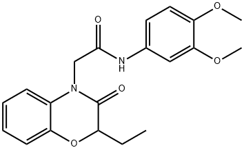 4H-1,4-Benzoxazine-4-acetamide,N-(3,4-dimethoxyphenyl)-2-ethyl-2,3-dihydro-3-oxo-(9CI) Struktur