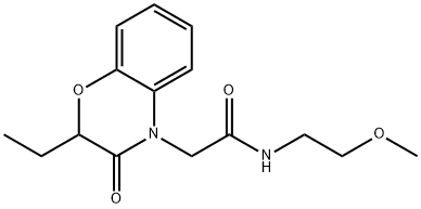 4H-1,4-Benzoxazine-4-acetamide,2-ethyl-2,3-dihydro-N-(2-methoxyethyl)-3-oxo-(9CI) Struktur