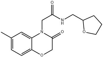 4H-1,4-Benzoxazine-4-acetamide,2,3-dihydro-6-methyl-3-oxo-N-[(tetrahydro-2-furanyl)methyl]-(9CI) Struktur