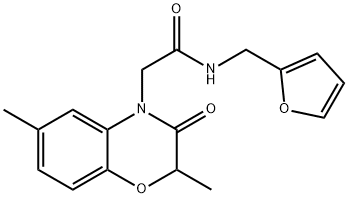 4H-1,4-Benzoxazine-4-acetamide,N-(2-furanylmethyl)-2,3-dihydro-2,6-dimethyl-3-oxo-(9CI) Struktur